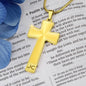 Luxury Double Engraved Cross Necklace - Snake Chain