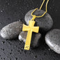 Luxury Double Engraved Cross Necklace - Snake Chain