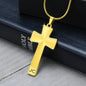 Luxury Double Engraved Cross Necklace - Snake Chain