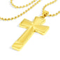 Luxury Double Engraved Cross Necklace