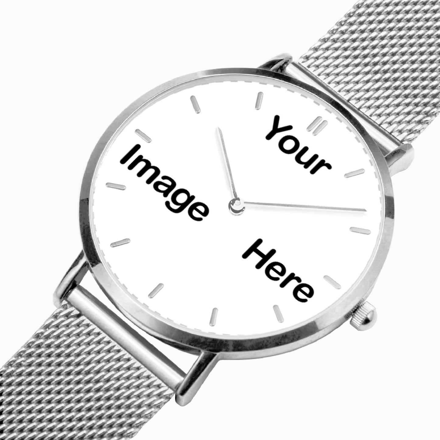 Personalized Photo Fashion Ultra-thin Stainless Steel Quartz Watch (With Indicators)
