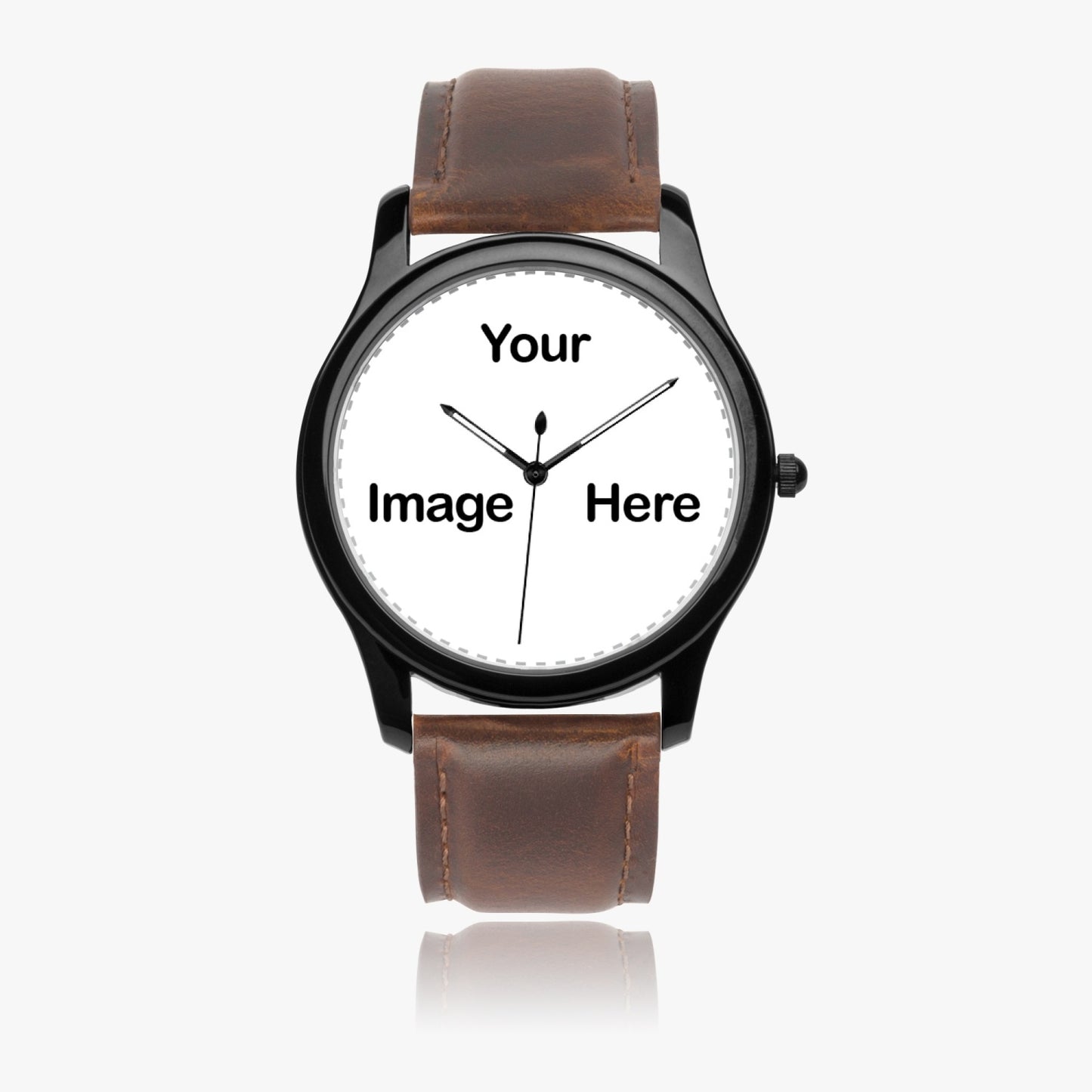 Personalized Photo Black Type Classic Quartz Watch