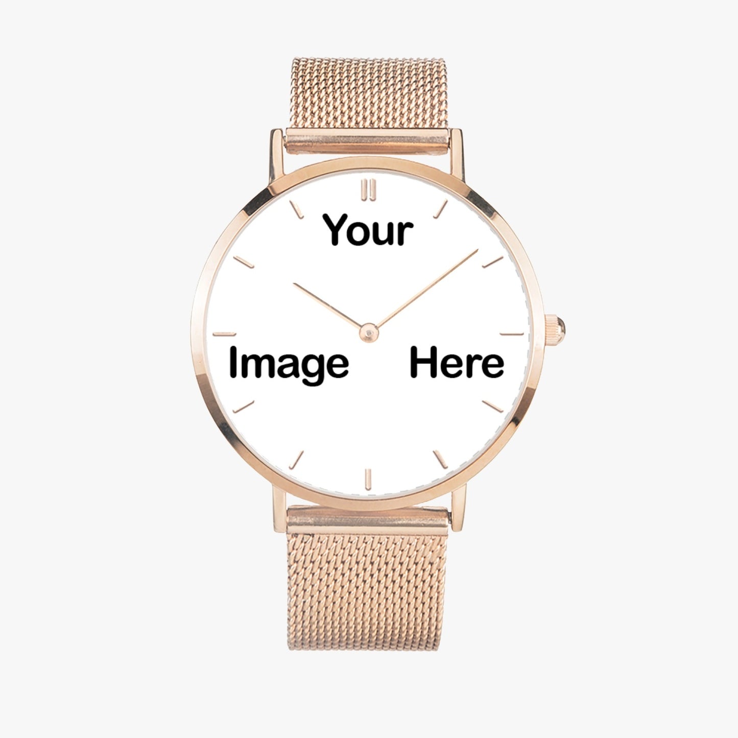 Personalized Photo Fashion Ultra-thin Stainless Steel Quartz Watch (With Indicators)