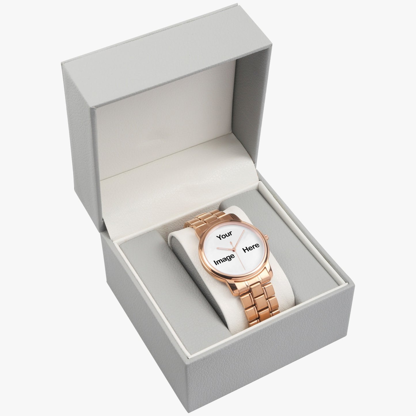 Personalized Photo Folding Clasp Type Stainless Steel Quartz Watch