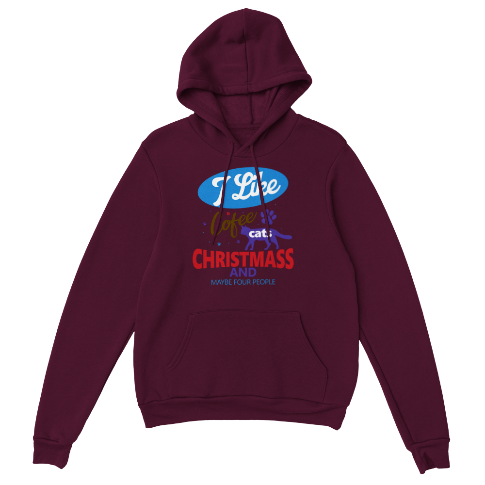 I Like Coffee Cats Christmas Classic Unisex Pullover Hoodie