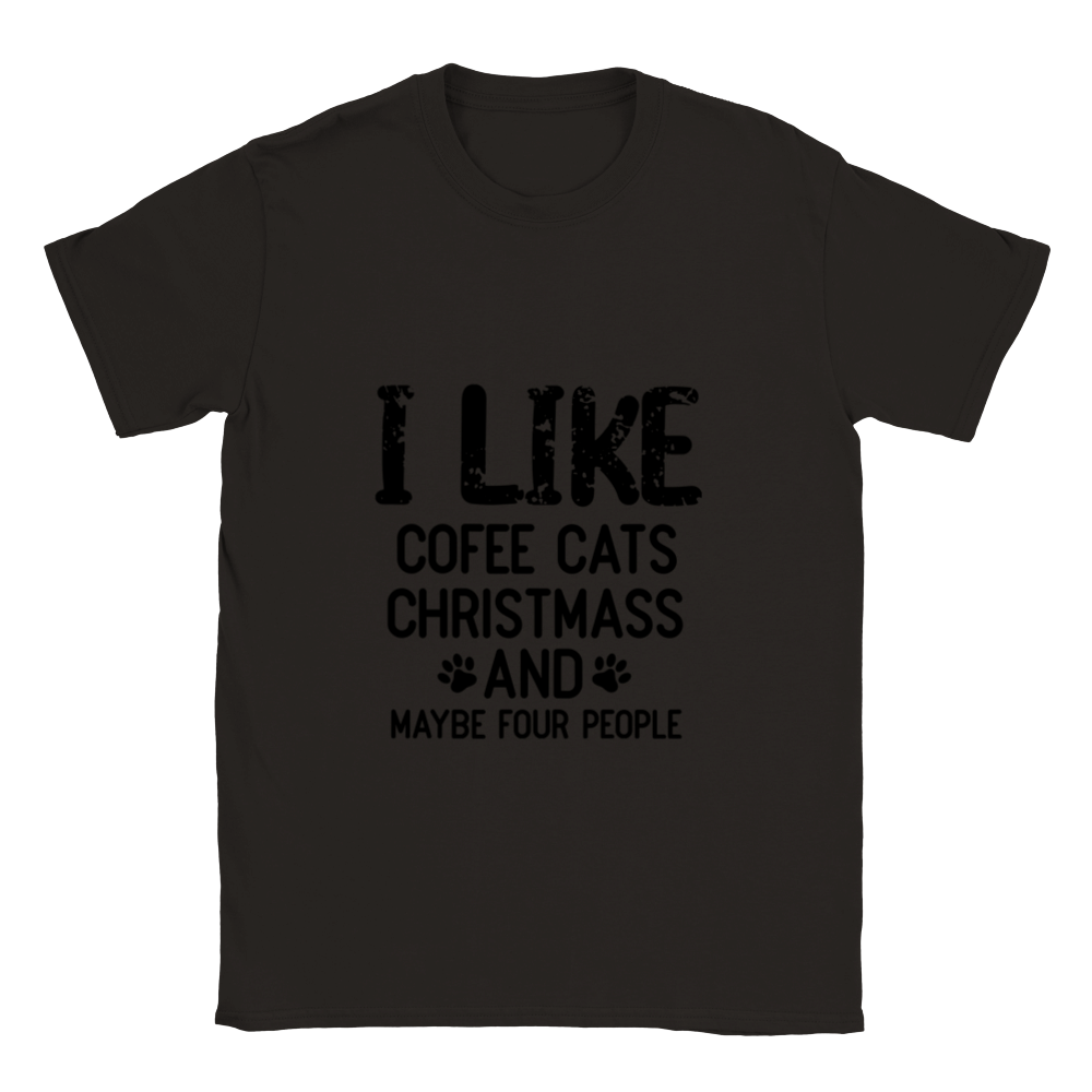 I Like Coffee Cats Christmas Classic Unisex Crewneck T-shirt