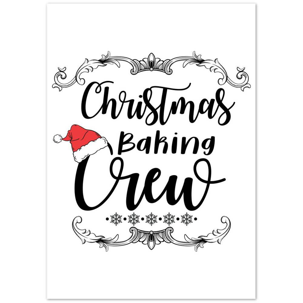 Christmass Baking Crew Premium Matte Paper Poster