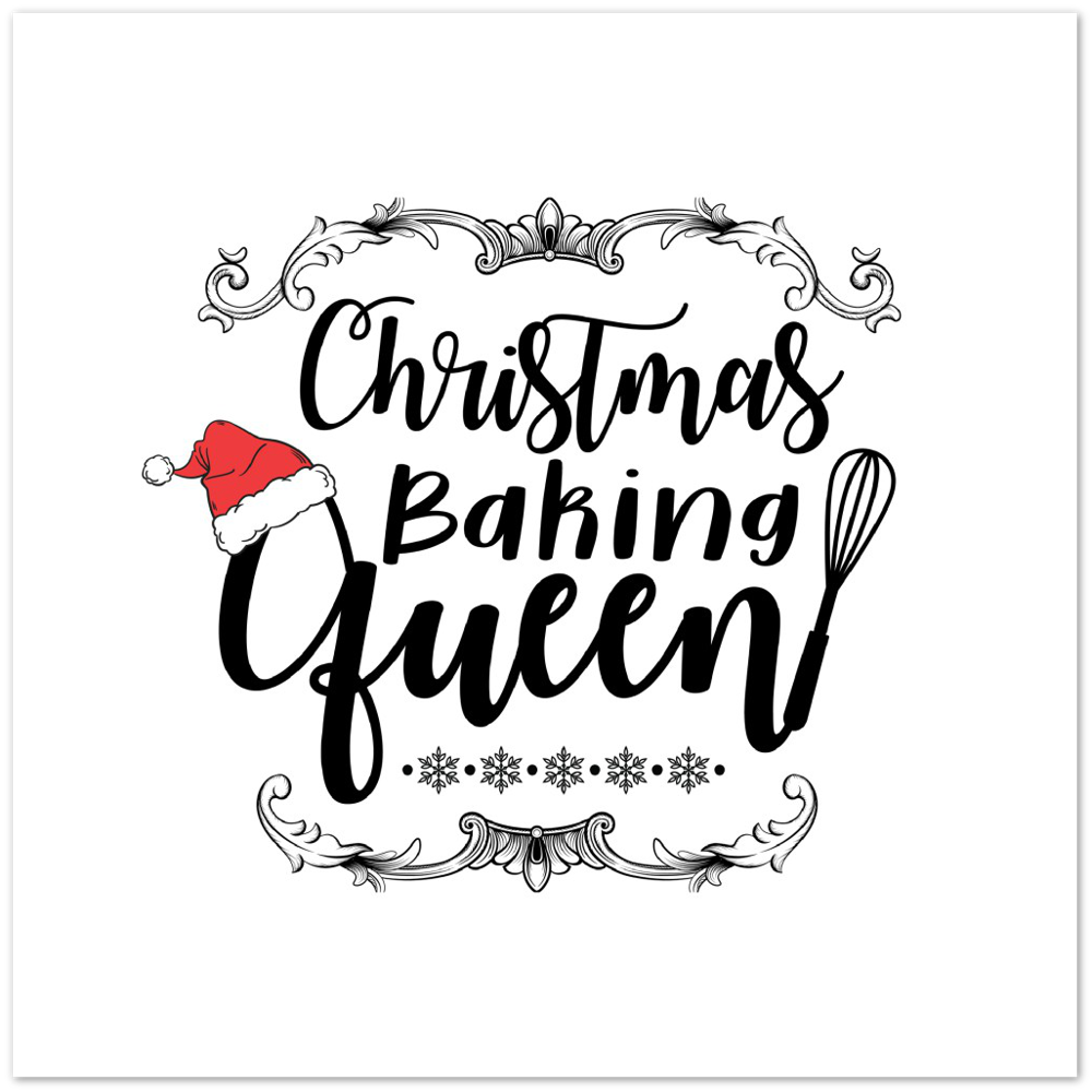 Christmass Baking Queen Premium Matte Paper Poster