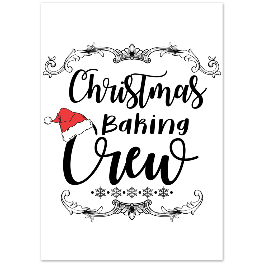 Christmass Baking Crew Premium Matte Paper Poster