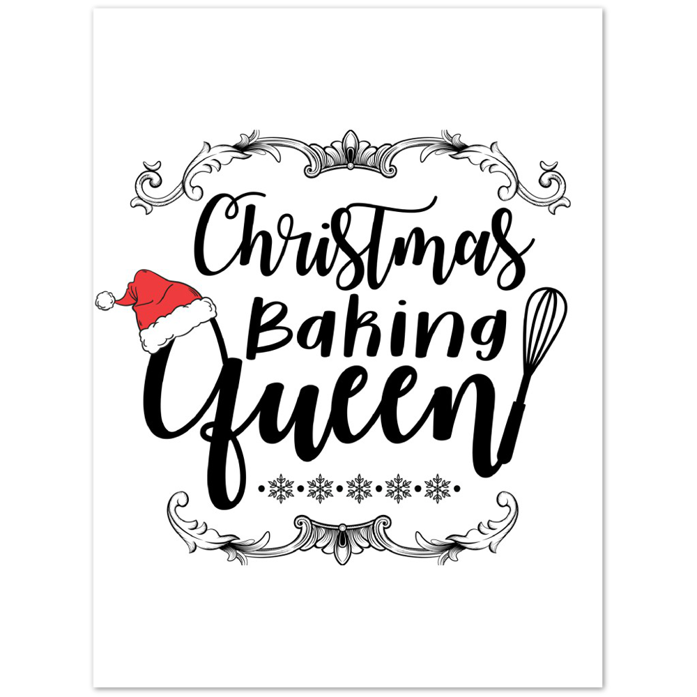 Christmass Baking Queen Premium Matte Paper Poster