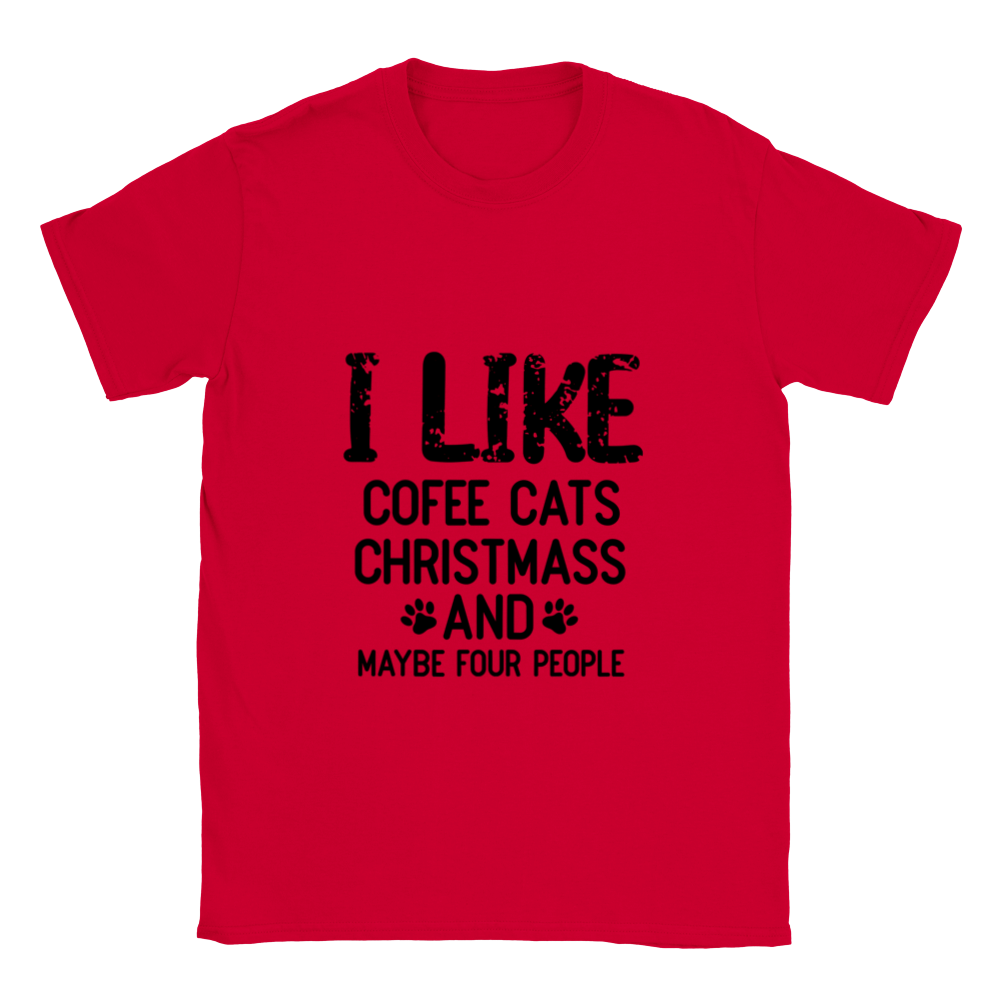 I Like Coffee Cats Christmas Classic Unisex Crewneck T-shirt