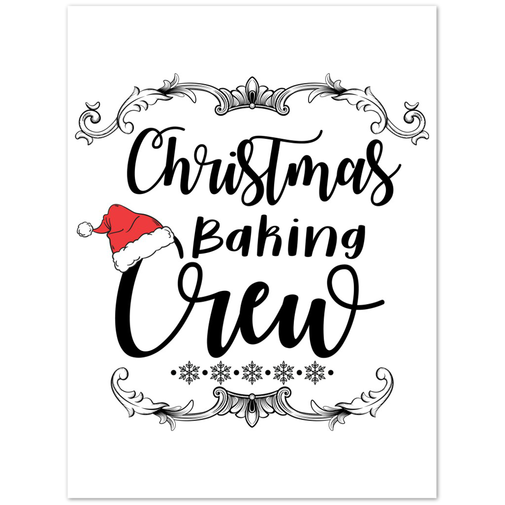 Christmass Baking Crew Premium Matte Paper Poster