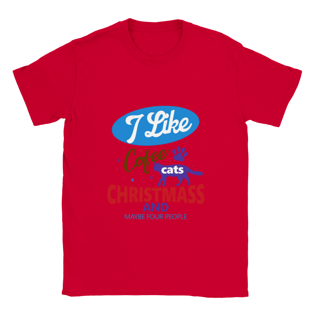 I Like Coffee Cats Christmas Classic Unisex Crewneck T-shirt