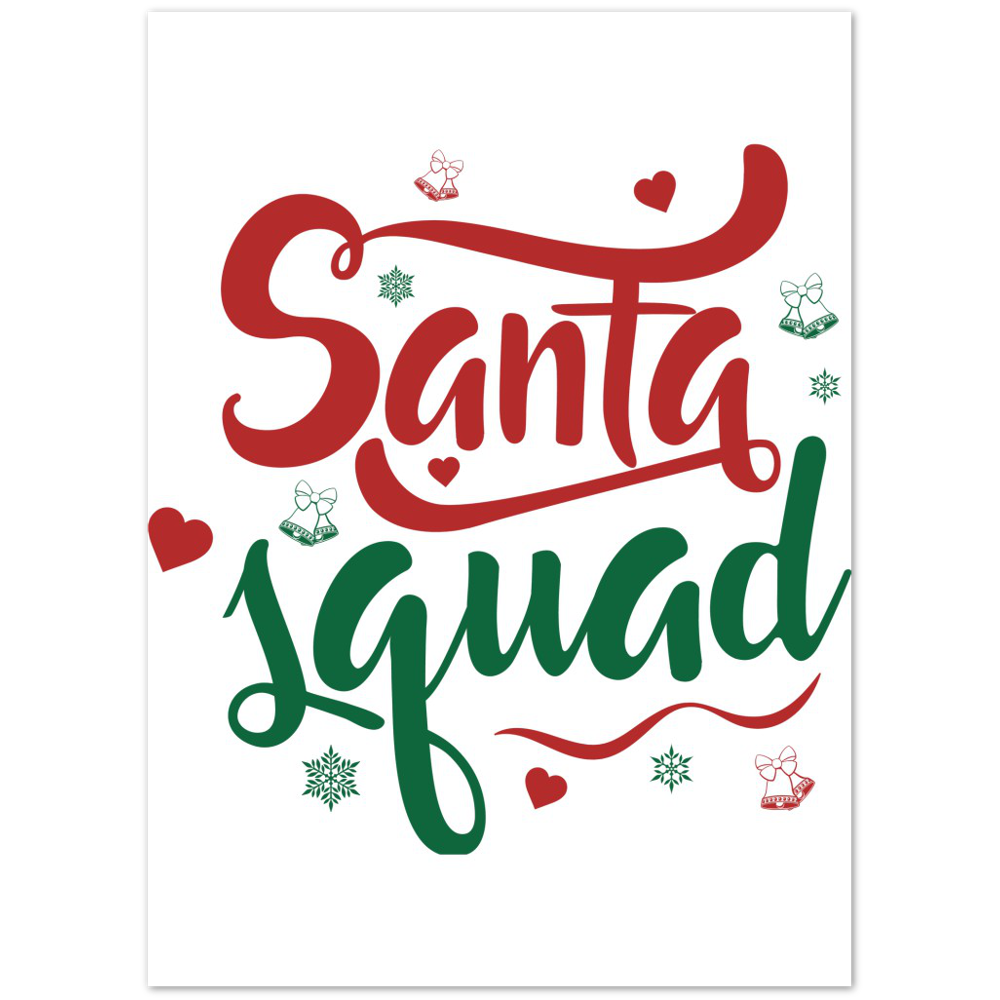 Santa Squad Premium Matte Paper Poster