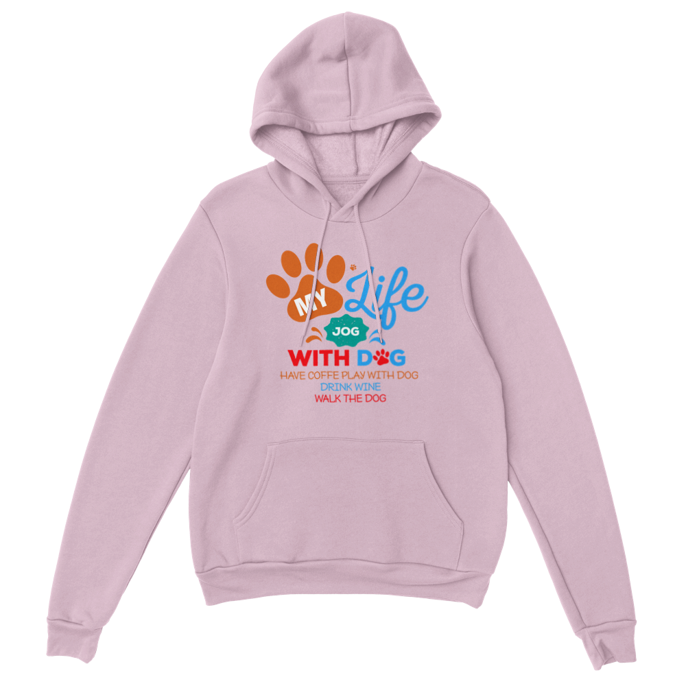 My Life Dog Coffee Wine Classic Unisex Pullover Hoodie