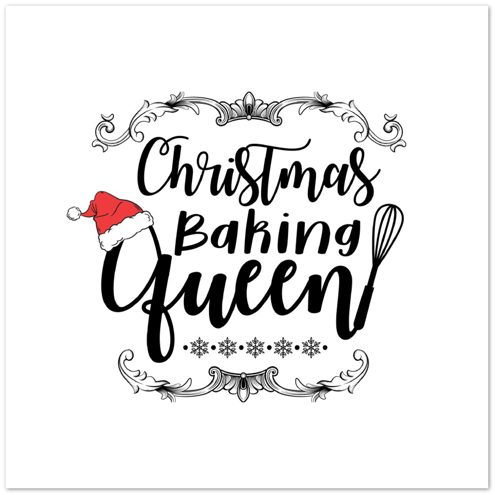 Christmass Baking Queen Premium Matte Paper Poster