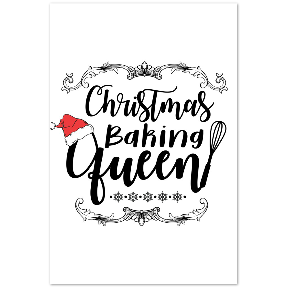 Christmass Baking Queen Premium Matte Paper Poster