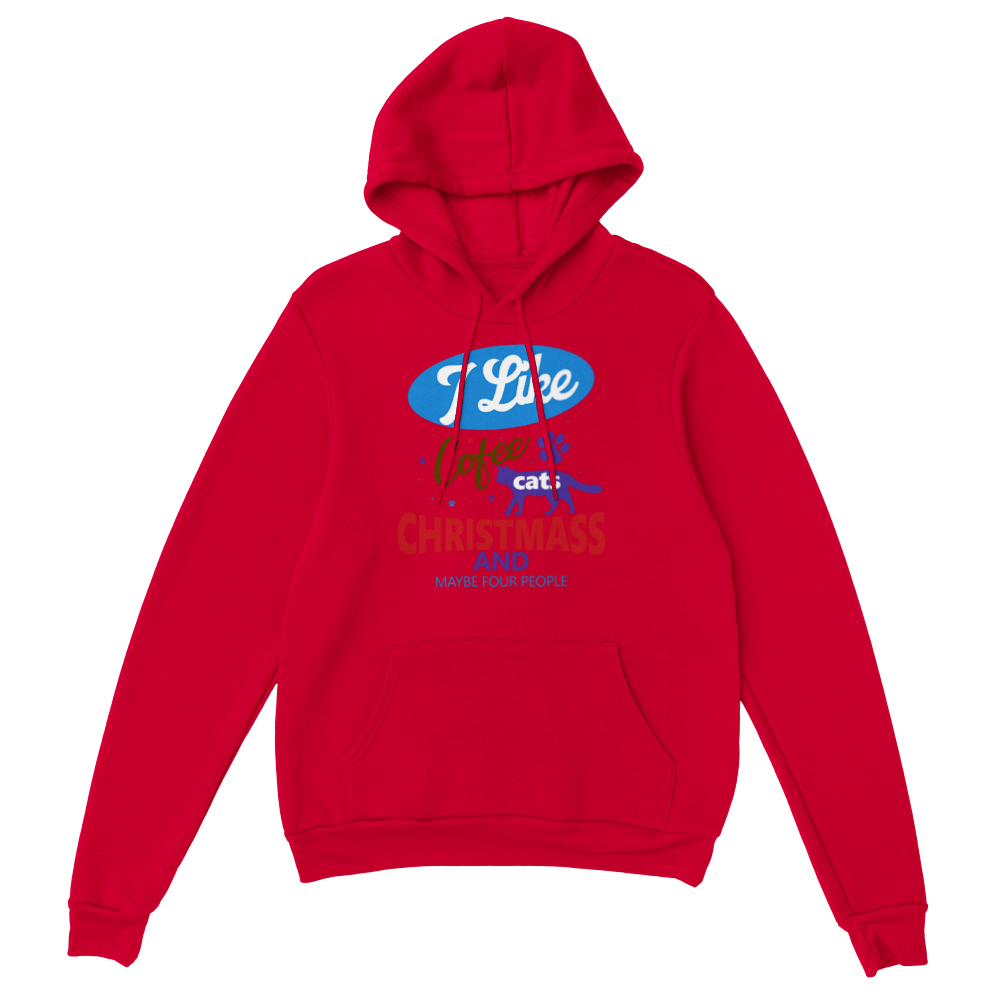 I Like Coffee Cats Christmas Classic Unisex Pullover Hoodie