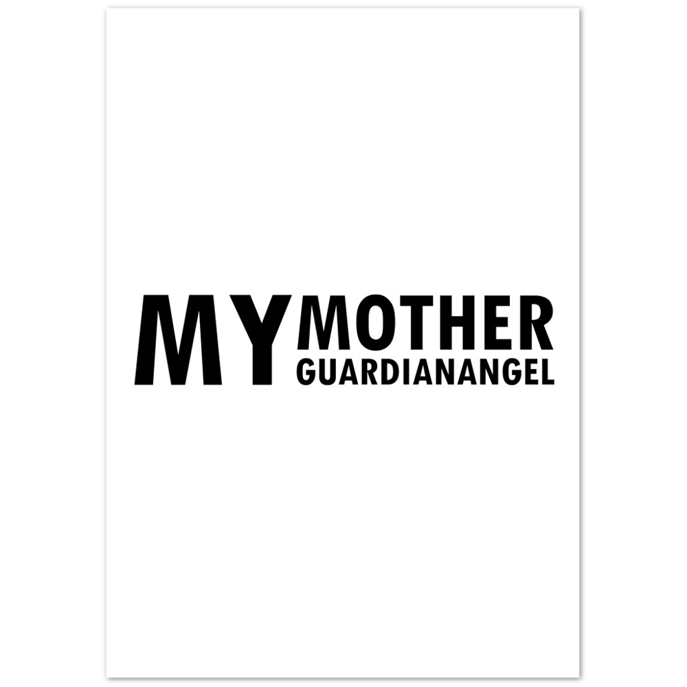 My Mother Guardian Angel Matte Paper Poster