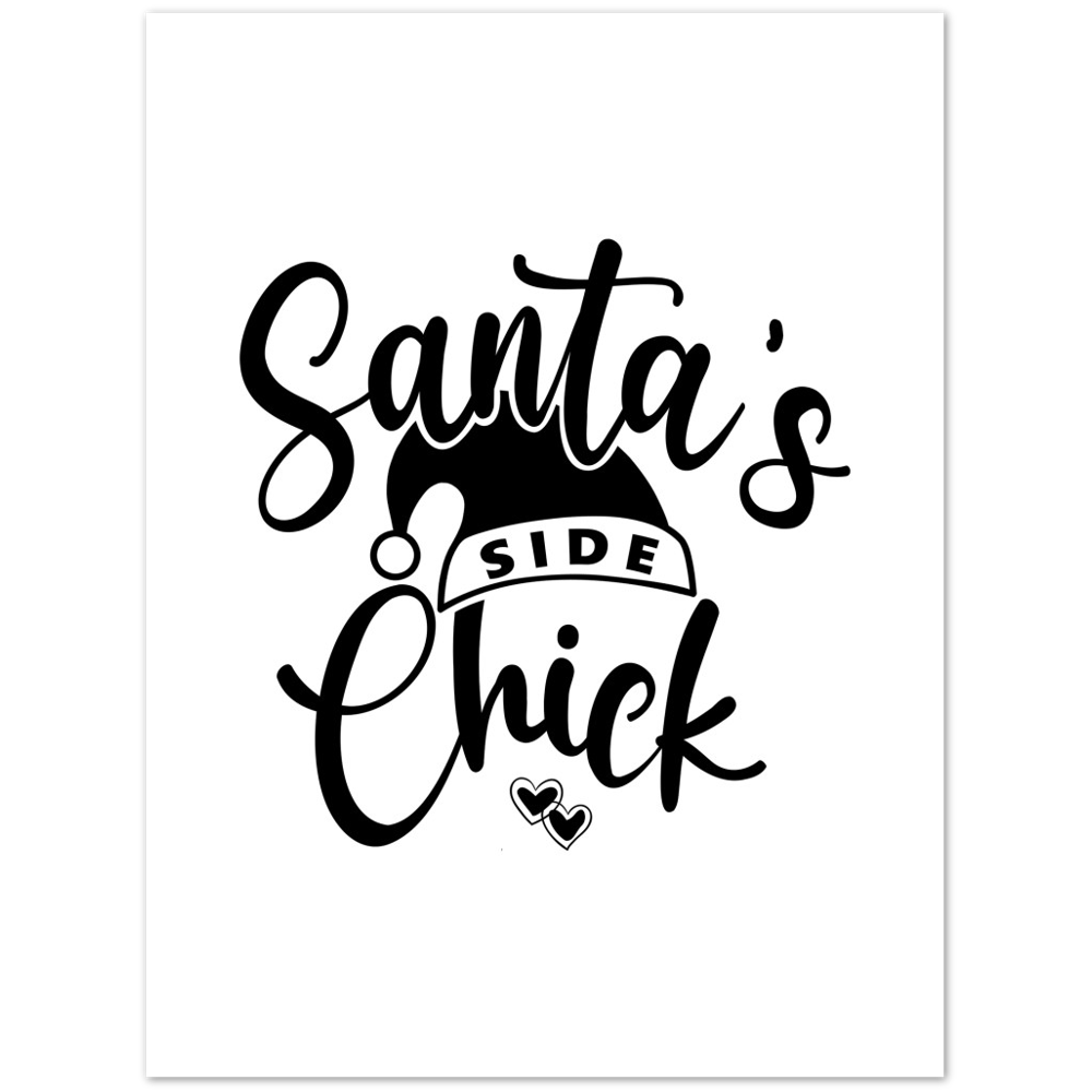 Santas Side Chick Premium Matte Paper Poster