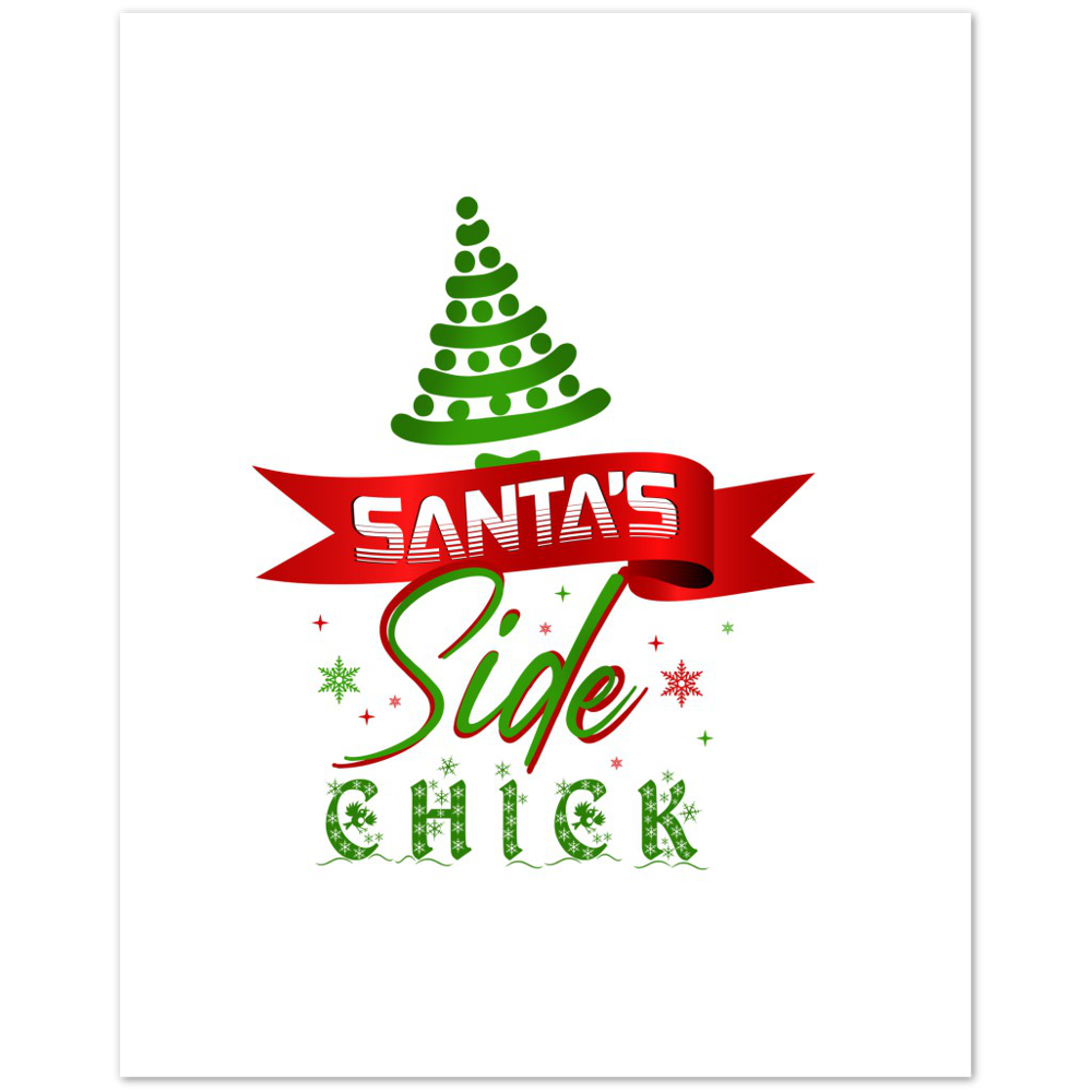 Santas Side Chick Premium Matte Paper Poster