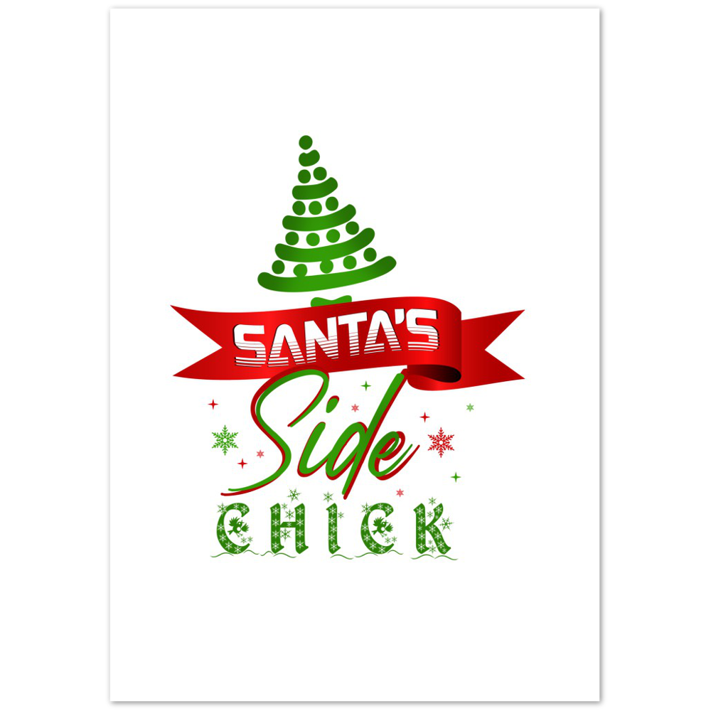 Santas Side Chick Premium Matte Paper Poster