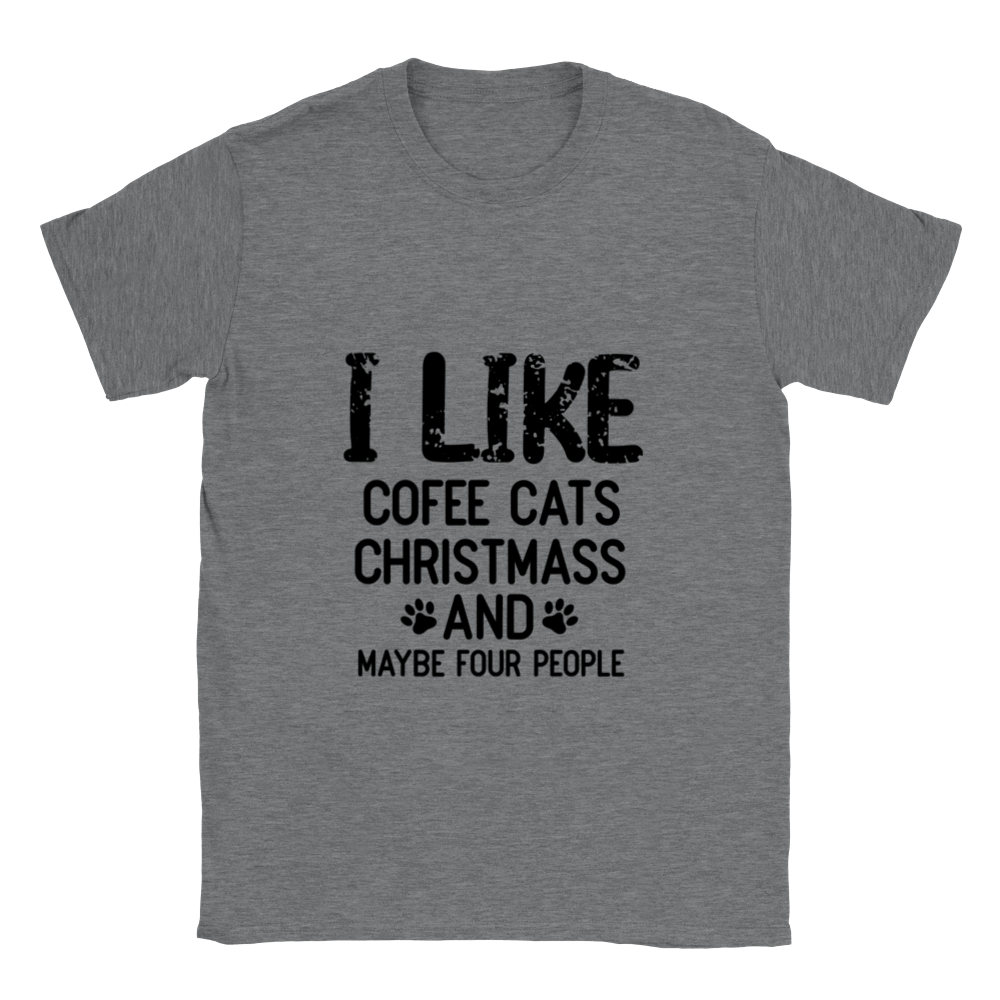 I Like Coffee Cats Christmas Classic Unisex Crewneck T-shirt