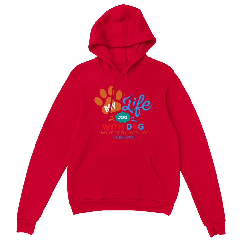 My Life Dog Coffee Wine Classic Unisex Pullover Hoodie