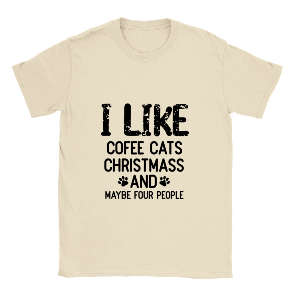 I Like Coffee Cats Christmas Classic Unisex Crewneck T-shirt