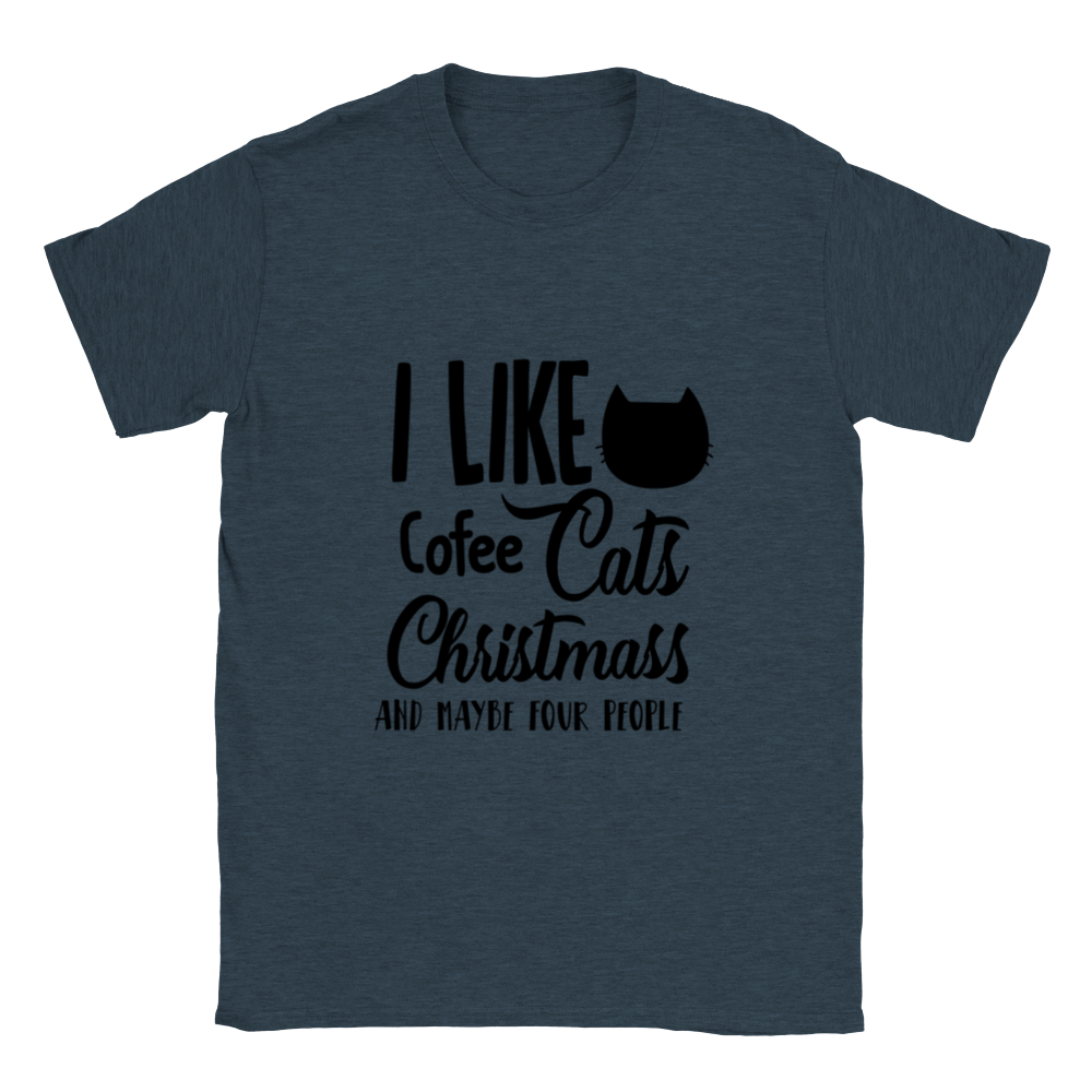 I Like Coffee Cats Christmas Classic Unisex Crewneck T-shirt