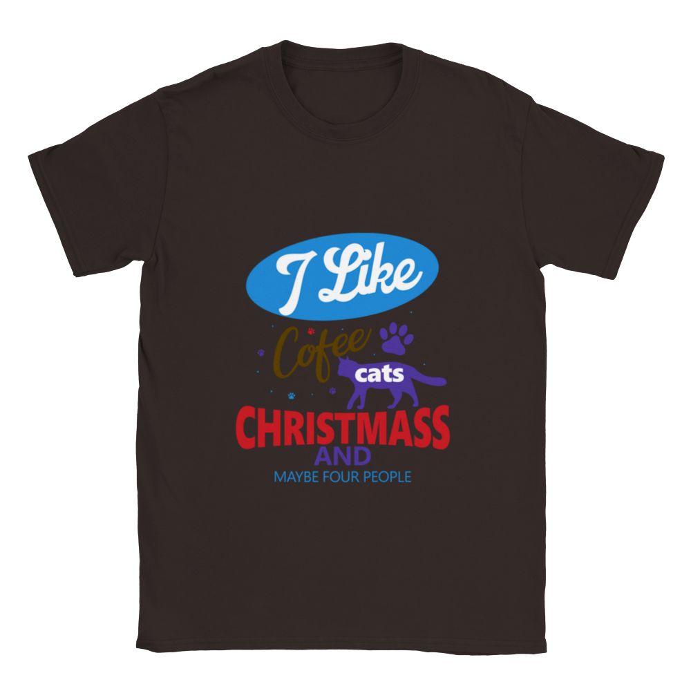 I Like Coffee Cats Christmas Classic Unisex Crewneck T-shirt