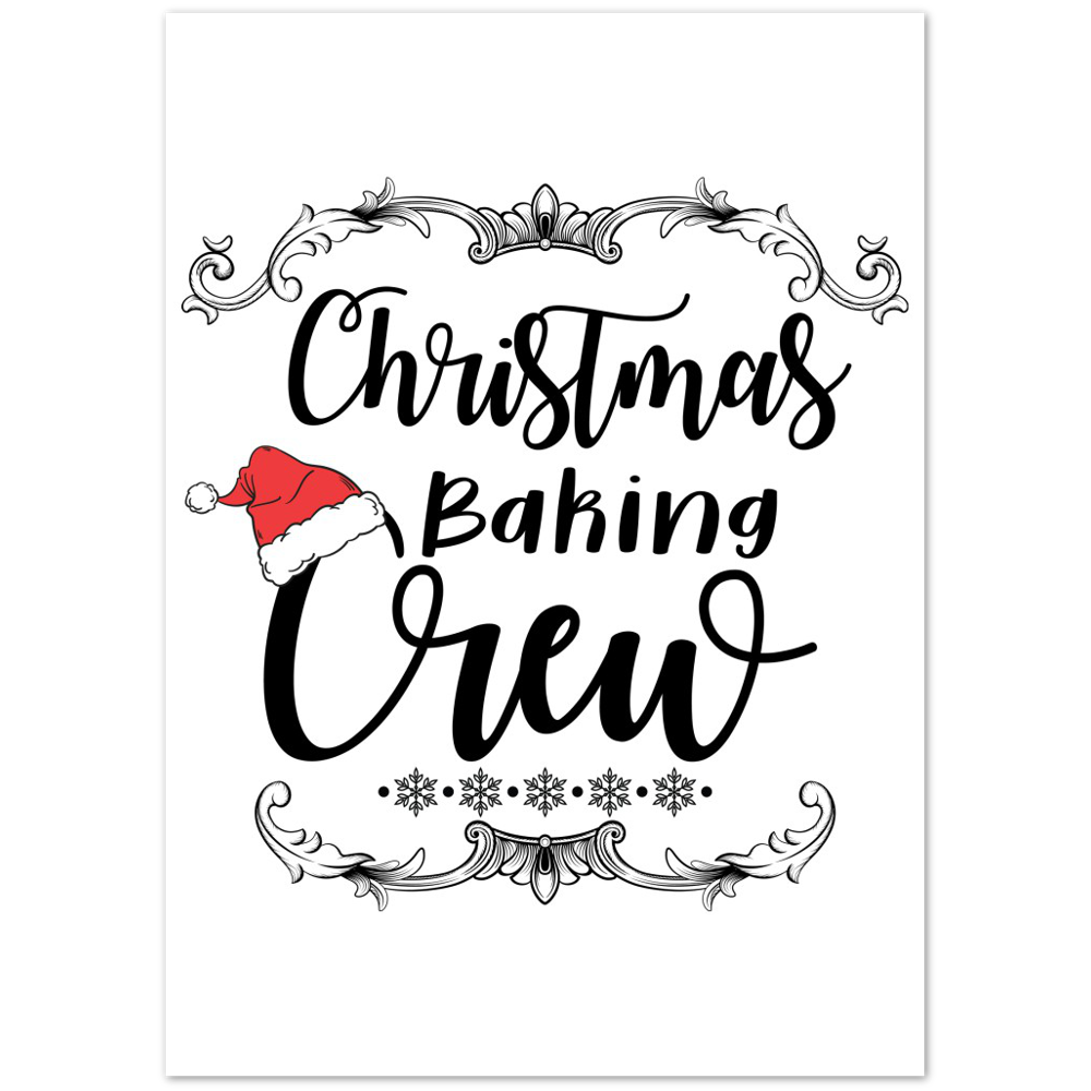 Christmass Baking Crew Premium Matte Paper Poster
