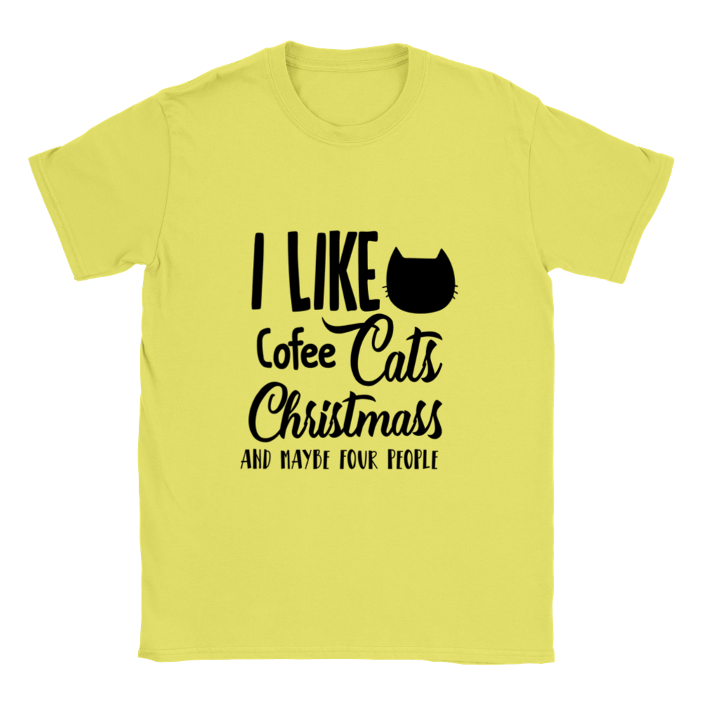 I Like Coffee Cats Christmas Classic Unisex Crewneck T-shirt