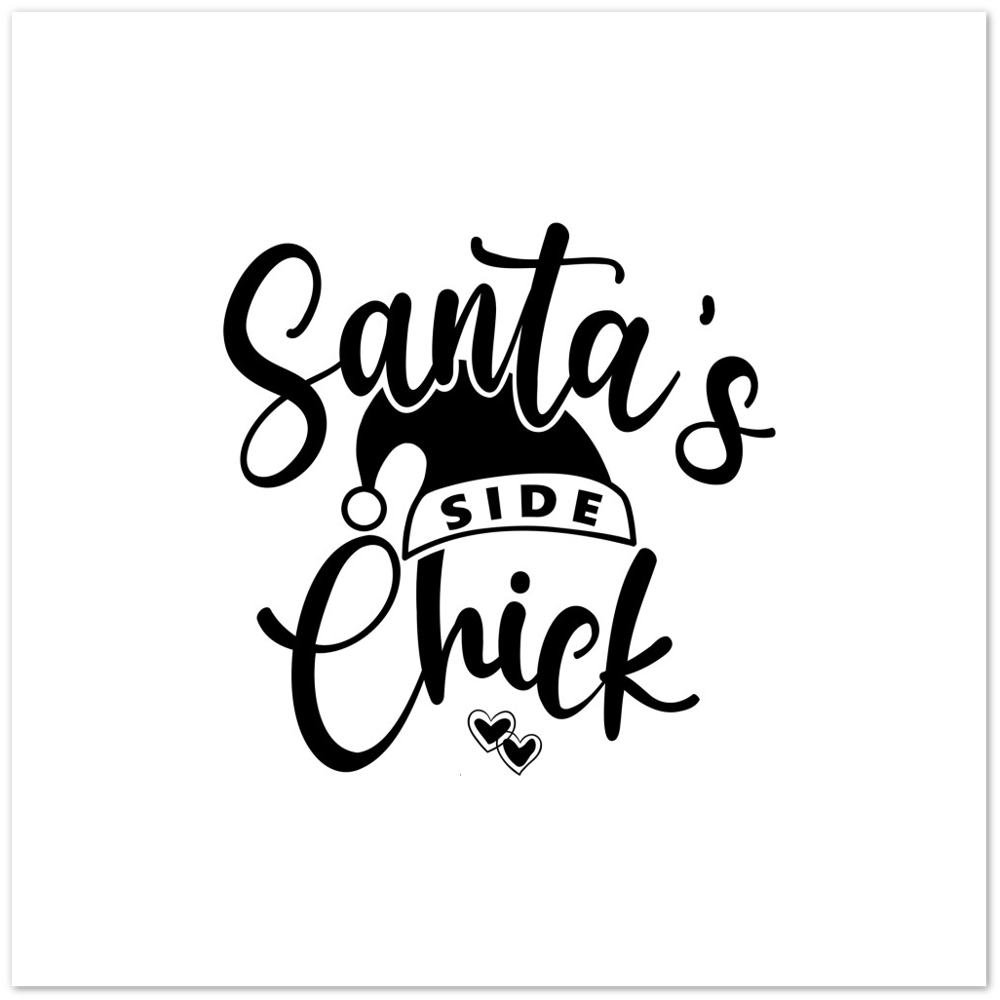 Santas Side Chick Premium Matte Paper Poster