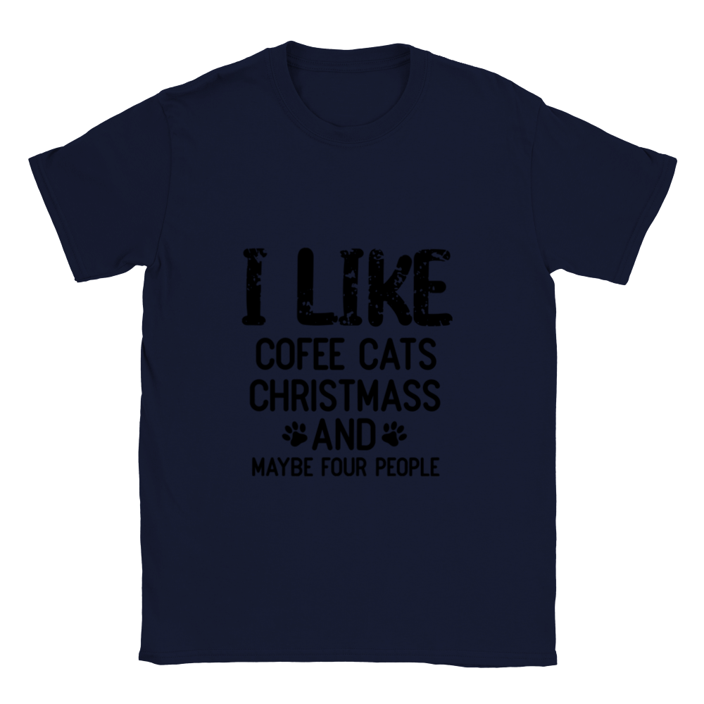 I Like Coffee Cats Christmas Classic Unisex Crewneck T-shirt
