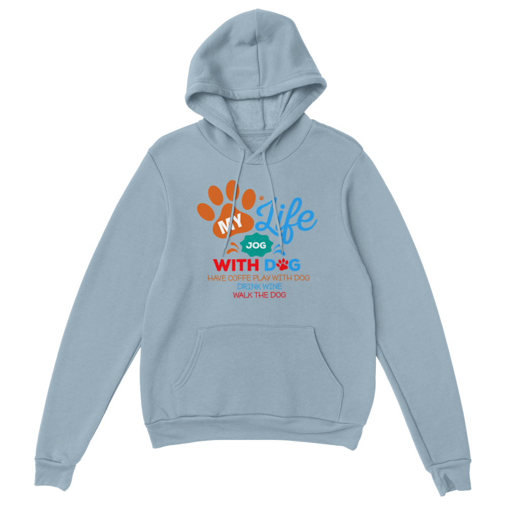 My Life Dog Coffee Wine Classic Unisex Pullover Hoodie