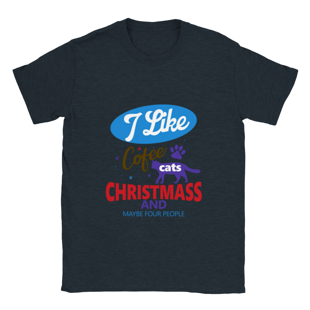 I Like Coffee Cats Christmas Classic Unisex Crewneck T-shirt