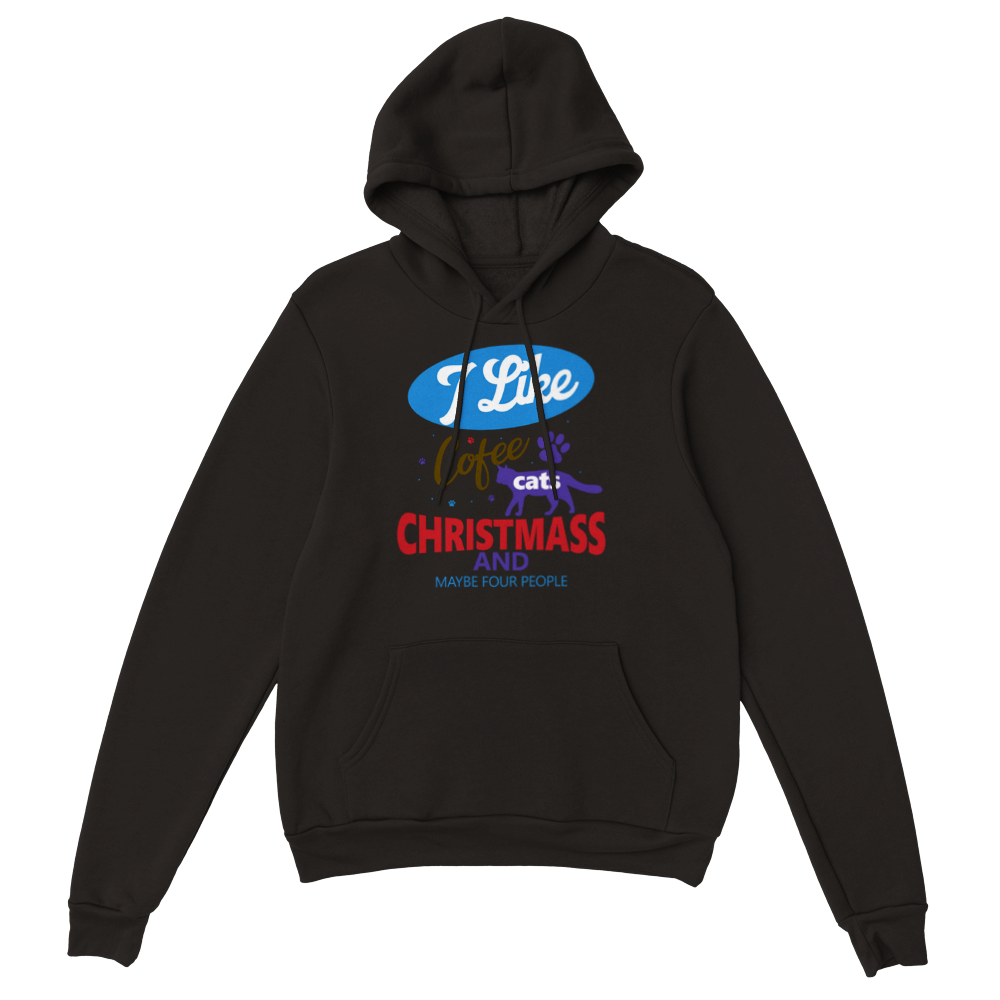 I Like Coffee Cats Christmas Classic Unisex Pullover Hoodie