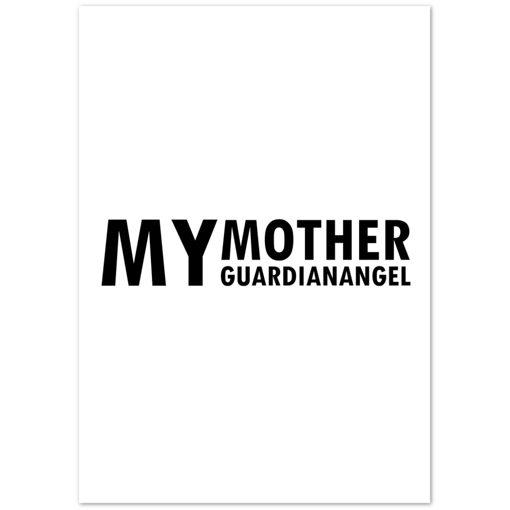 My Mother Guardian Angel Matte Paper Poster