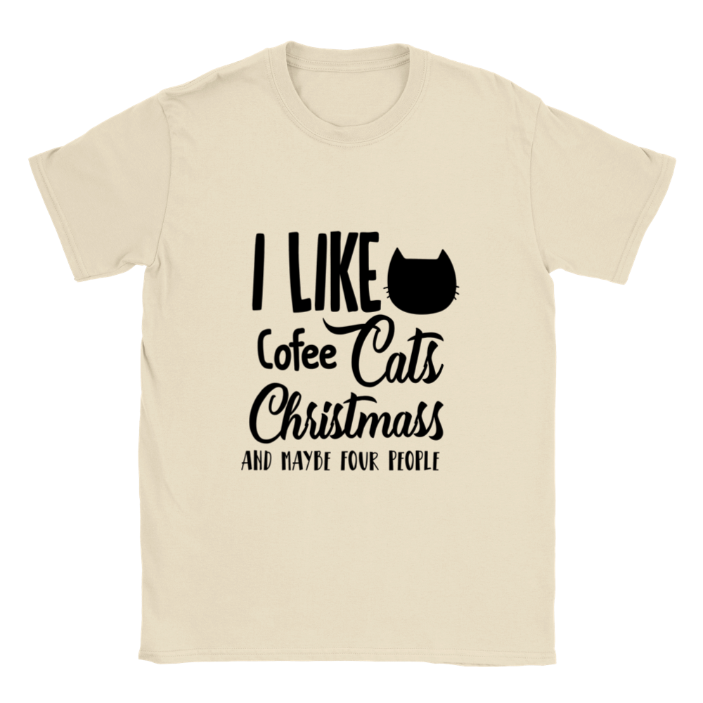 I Like Coffee Cats Christmas Classic Unisex Crewneck T-shirt