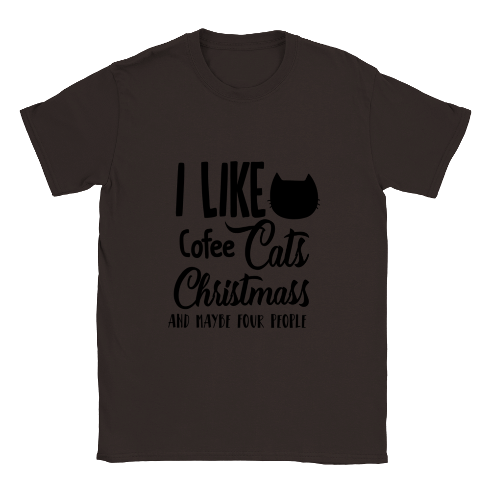 I Like Coffee Cats Christmas Classic Unisex Crewneck T-shirt