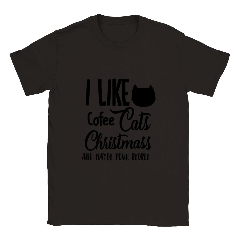 I Like Coffee Cats Christmas Classic Unisex Crewneck T-shirt