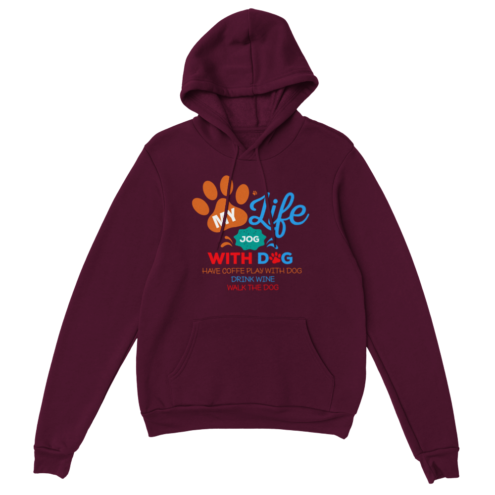My Life Dog Coffee Wine Classic Unisex Pullover Hoodie