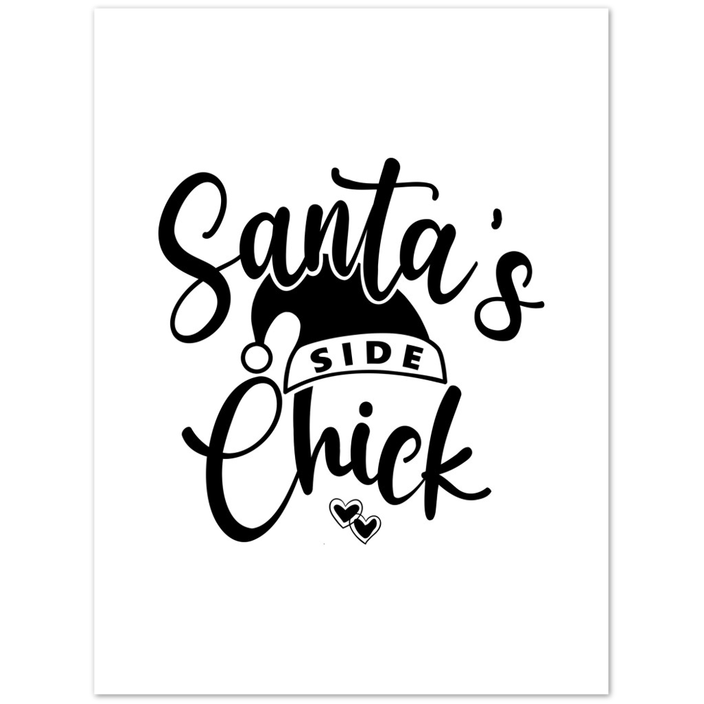 Santas Side Chick Premium Matte Paper Poster