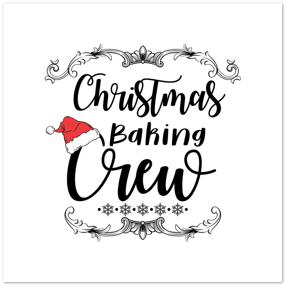 Christmass Baking Crew Premium Matte Paper Poster