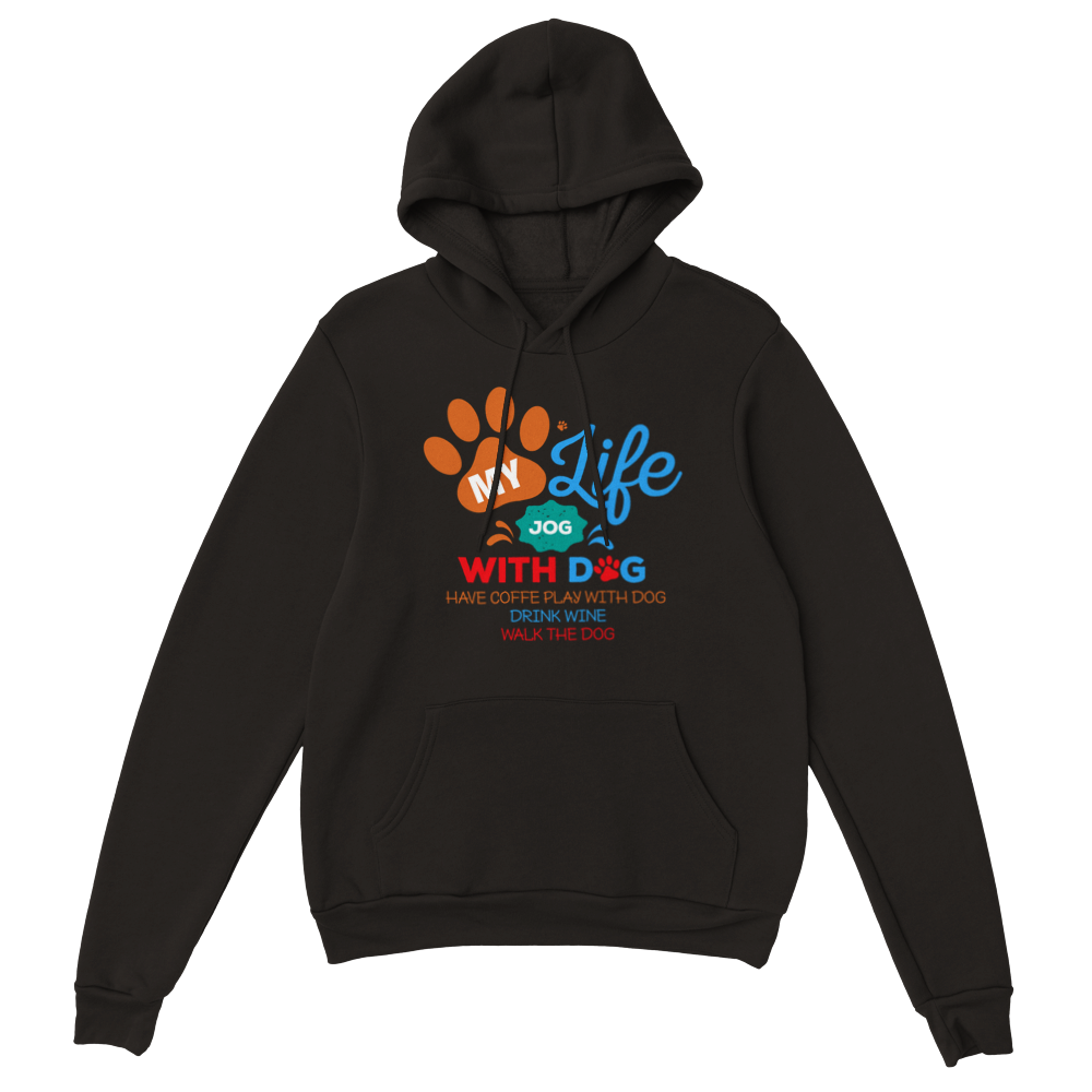 My Life Dog Coffee Wine Classic Unisex Pullover Hoodie