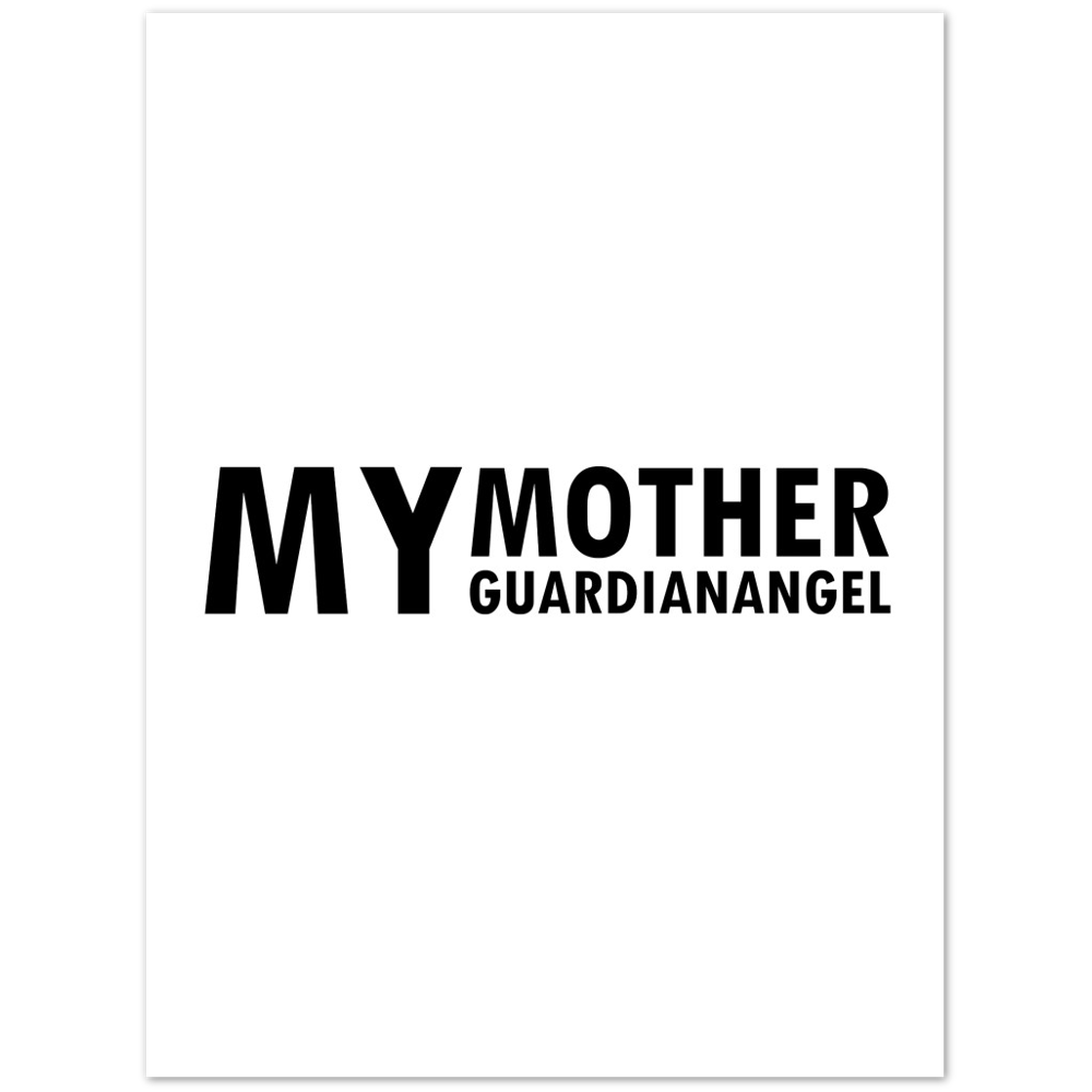My Mother Guardian Angel Matte Paper Poster