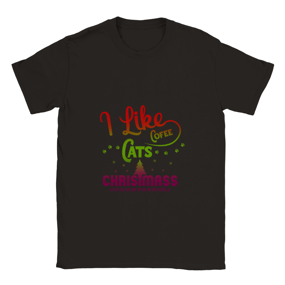 I Like Coffee Cats Christmas Classic Unisex Crewneck T-shirt