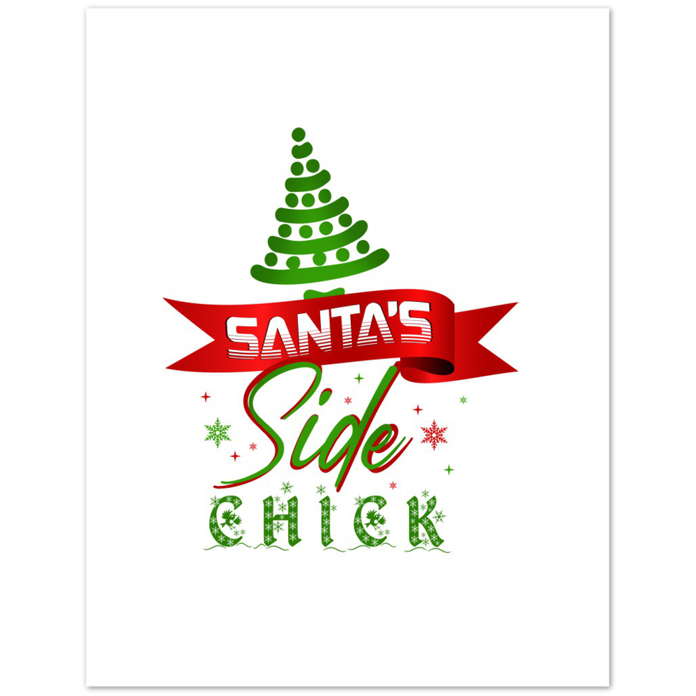 Santas Side Chick Premium Matte Paper Poster