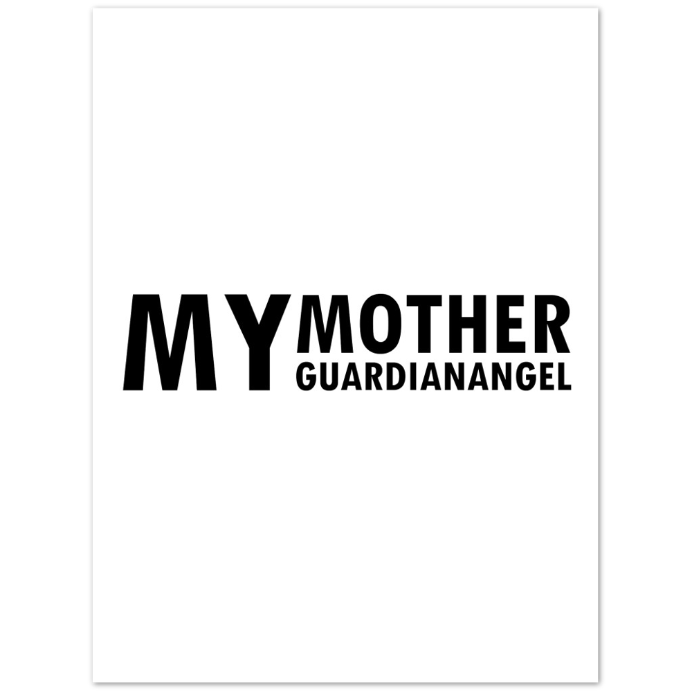 My Mother Guardian Angel Matte Paper Poster